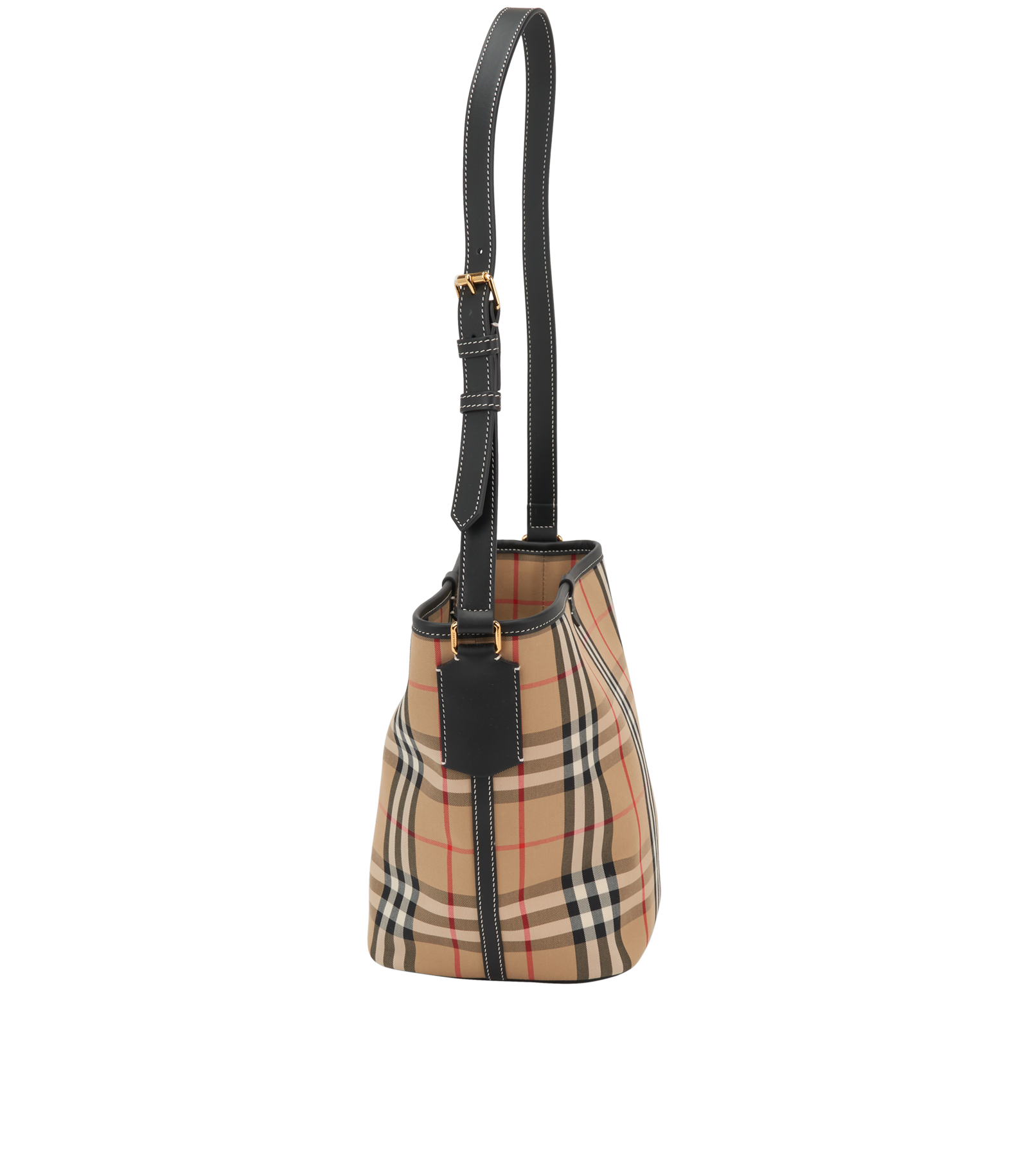 Medium Ashby Bucket Bag, &pound;390, Handbags, Beige, Canvas, Side view